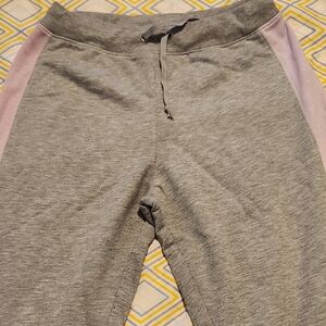Gray and Pink Kids Jogger Pants